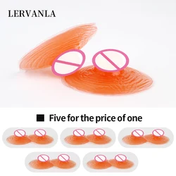 LERVANLA RT Silicone Reusable Nipple Sticks Nipple Cover Pasties Sexy Lingerie Boob Tape Nipple Pad Cover 5 Pairs