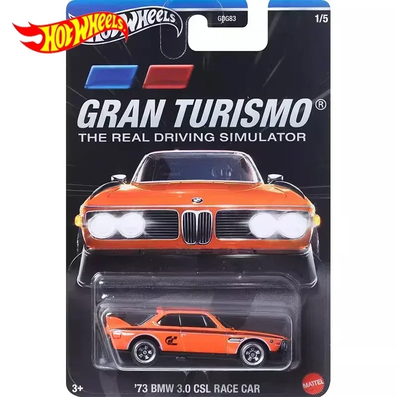 Original Hot Wheels Car Gran Turismo 73 BMW 3.0 CSL Race Car Toys for Boys 1/64 Diecast Alloy Voiture Collection Birthday Gift