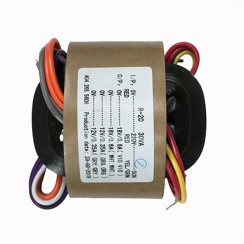 BAHOD 30 Вт двойной 18 В + двойной 12 В R тип силовой трансформатор для HIFI усилителя аудио аксессуары