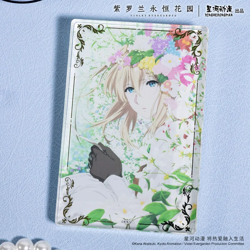 Violet Evergarden Cattleya Baudelaire Flower Language Dress Series China Official Authorization Acrylic Standing Brick