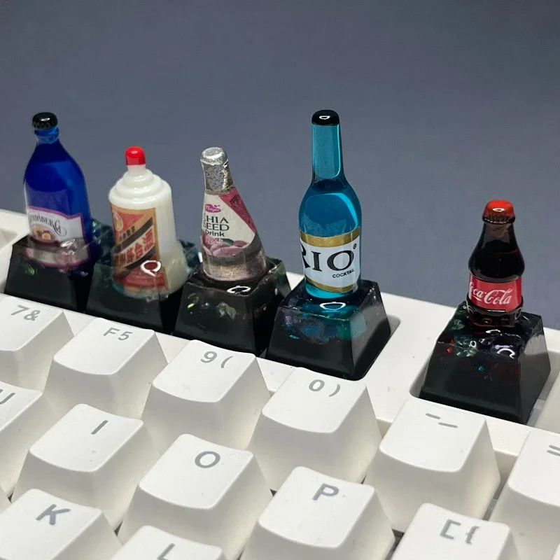 

Кепки для клавиш Artisan, клей, пивная смола, колпачки для клавиш, колпачки для механической клавиатуры, персонализированные колпачки для клавиш, игровые аксессуары для ПК, подарки, корейские колпачки для клавиш