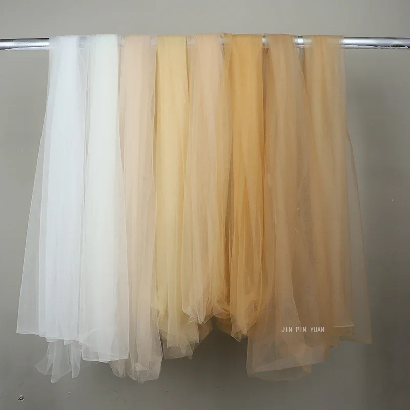 

200 Colors Available 6 Yards 160cm Width Tulle Net Fabric DIY Wedding Dress Skirt Cloth Mesh Fabric 6420