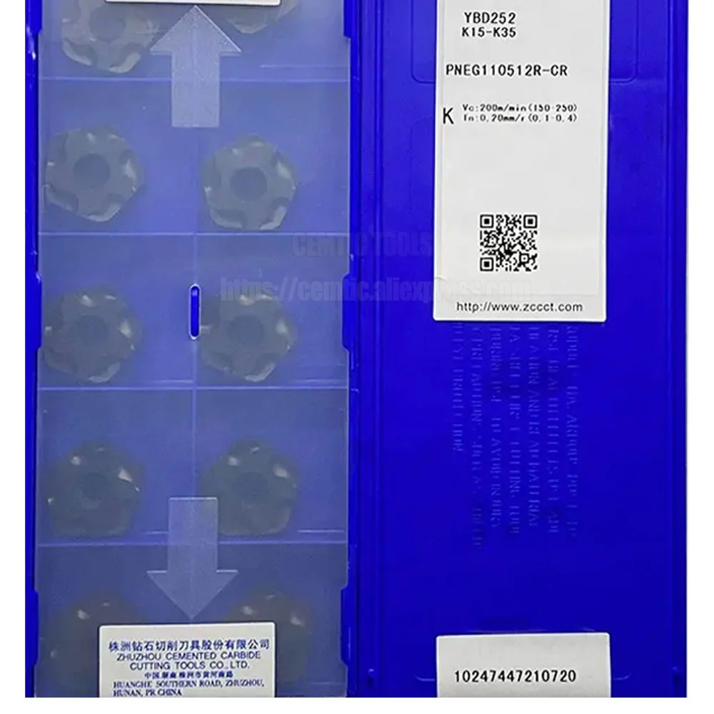 

ZCC CNC лезвие из сплава мозга 110512, внешний токарный инструмент, обработка для чугуна YBD252 YBD152 YBC302 PNEG110512R-CR