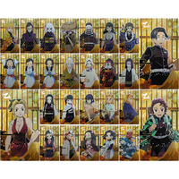 Anime Kamado Tanjirou Agatsuma Zenitsu Kamado Nezuko Ubuyashiki Kagaya Collectible Card Christmas Birthday Gifts Children's Toys