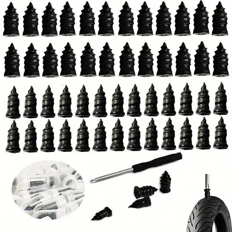 Tire Repair Screws Quick Puncture Fix Tools Tire Repair Kit For Motorcycle Long Distance Travel Daily Commute Vehicle