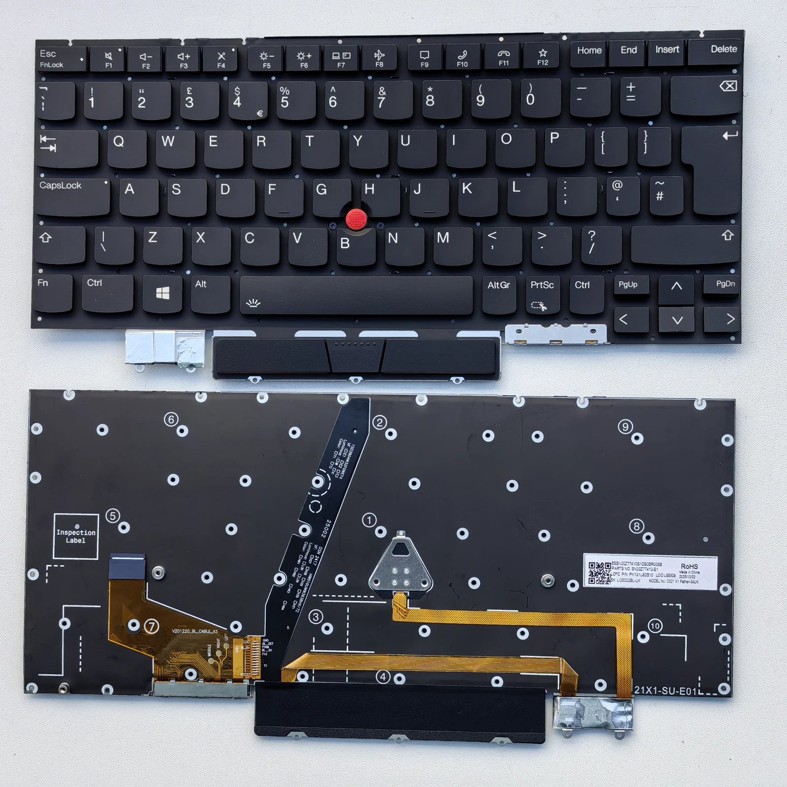 

Клавиатура для ноутбука Lenovo ThinkPad X1C X1 Carbon Gen9 X1 Carbon 9th 2021 TP00129A с раскладкой US/UK