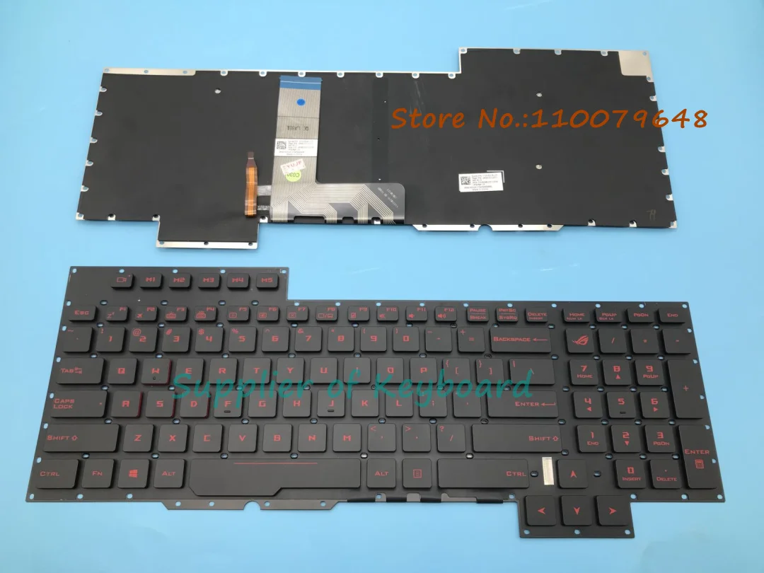 NEW English Keyboard For ASUS GX700 GX700V GX700VO ROG G701V G701VI G701VO Laptop Red Backlit