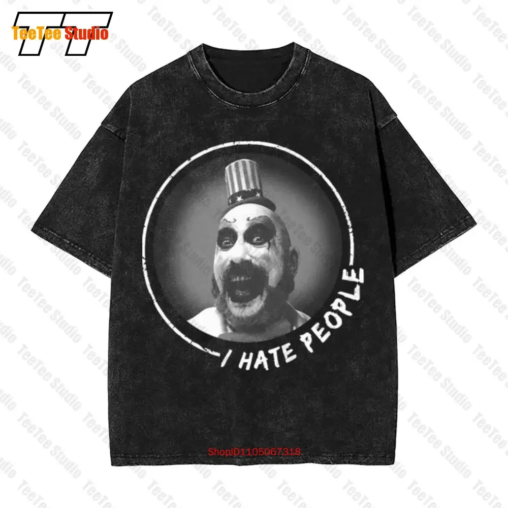 Captain Spaulding I Hate People Horror Halloween Party Vintage Oversized T-Shirt NHRH