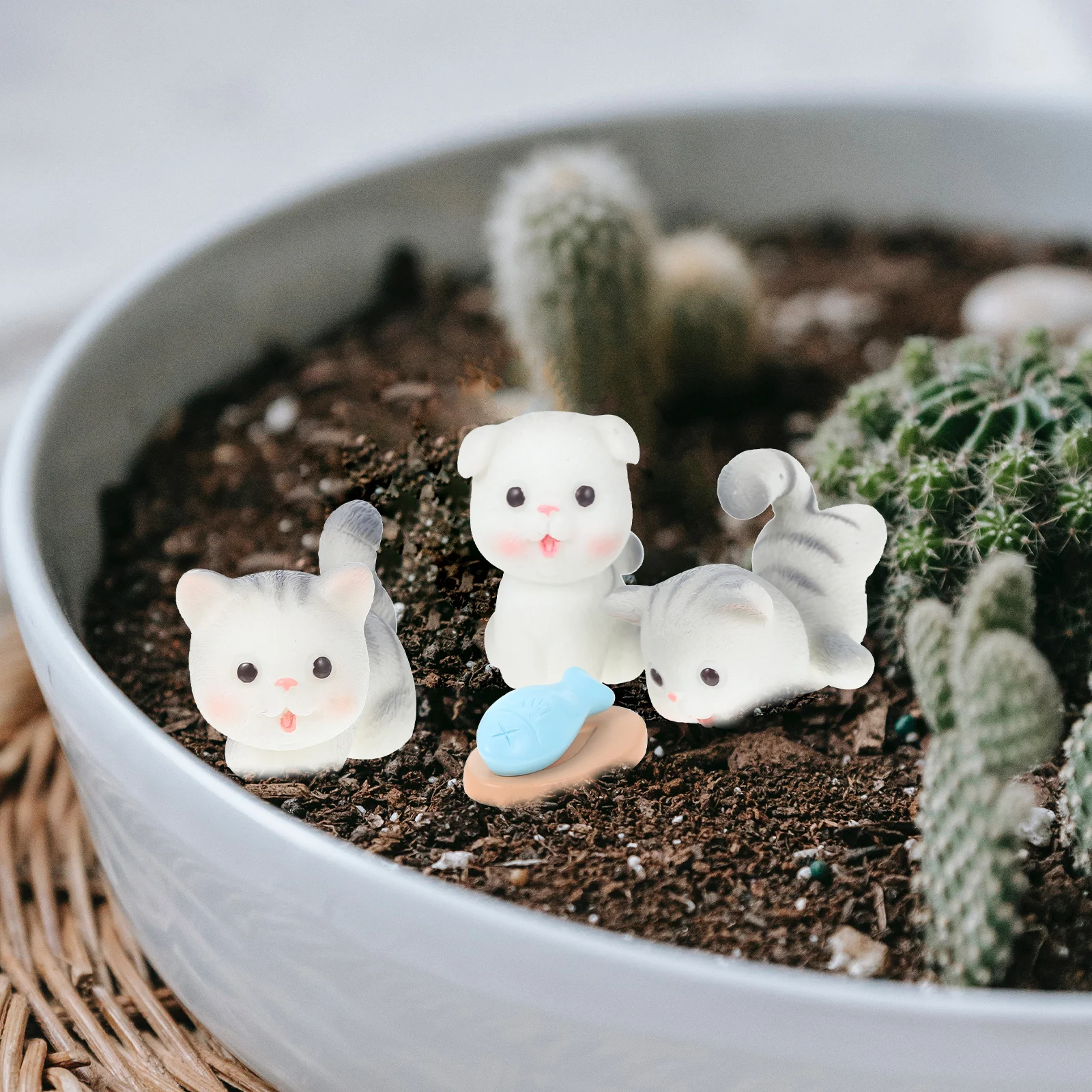 

Pet Decorative naments Kitten Craft Statues Simulation Cat Figurines Adorable Mini L Adornments Resin Crafts Indoor Garden
