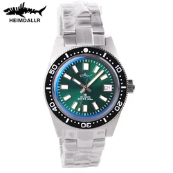 HEIMDALLR 62MAS orologio subacqueo da uomo vetro zaffiro C3 luminoso 316L inossidabile 200M resistente all'acqua NH35 orologio meccanico automatico