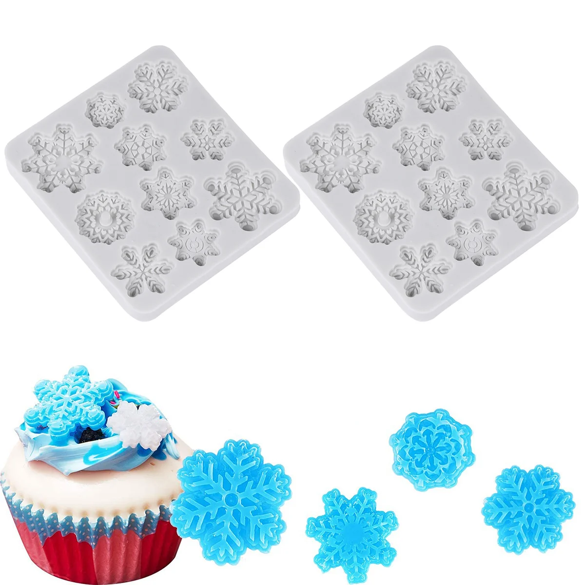 10 Cavity Musical Christmas Decor Silicone Chocolate Cake Baking Mold Mould Molds for Fondant