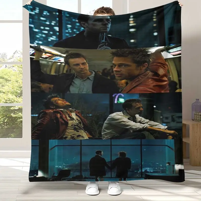 Classic Fight Club Movie Soft Flannel Throw Blanket,Cozy Warm Blanket for Bed,Sofa,Living Room,Picnic,Camping,Home Decor,Gift
