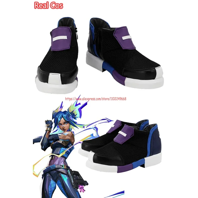 2025 RealCos Neon Cosplay Shoes Costume Accessories Game VALORANT Disguise Short Boots Adult Men Women Halloween Party Roleplay