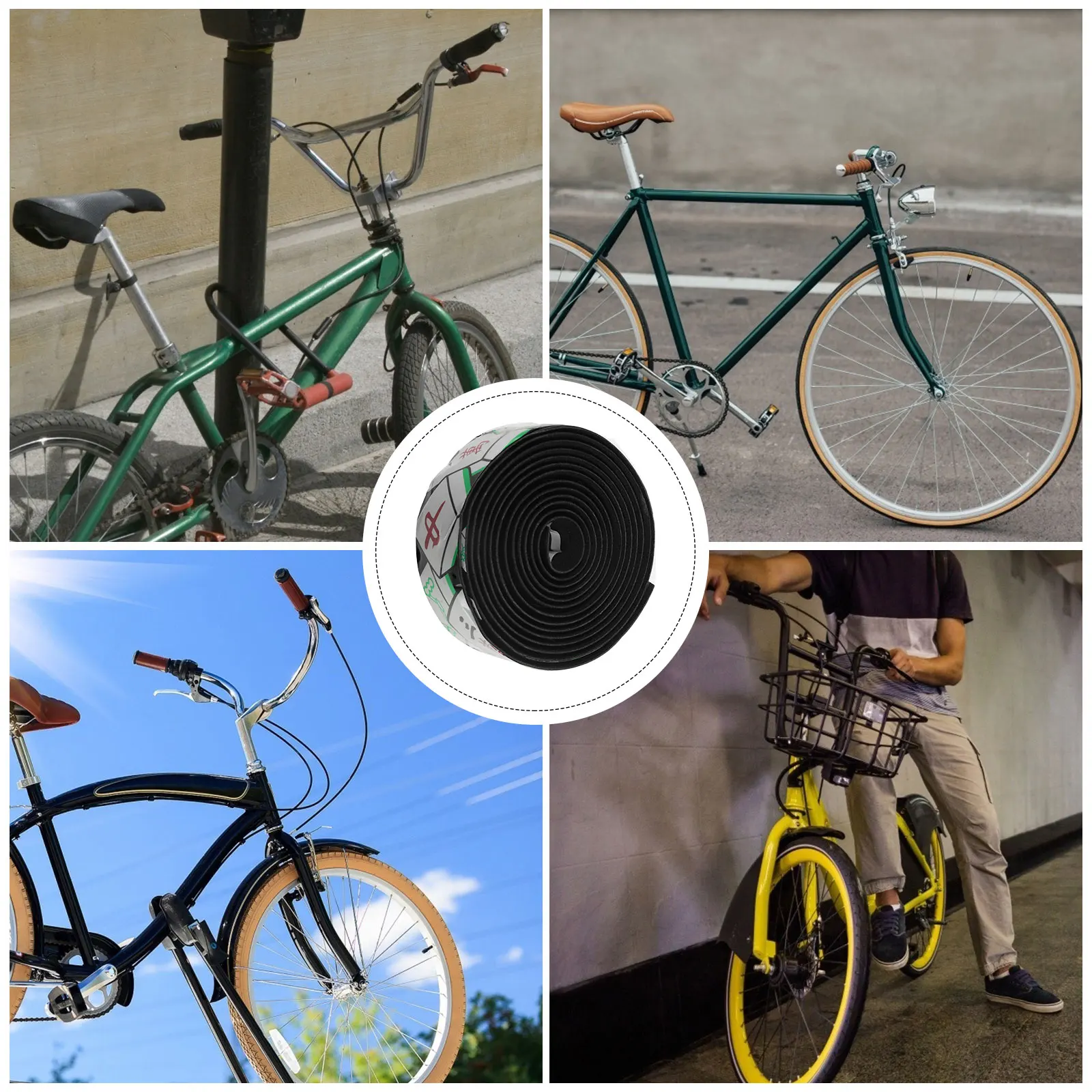 

1 Pair Anti-Skid Bike Handlebar Tape Breathable Road Bicycle Handle Wrap Eva Wear-Resistant Grips Cover Cycling Tape