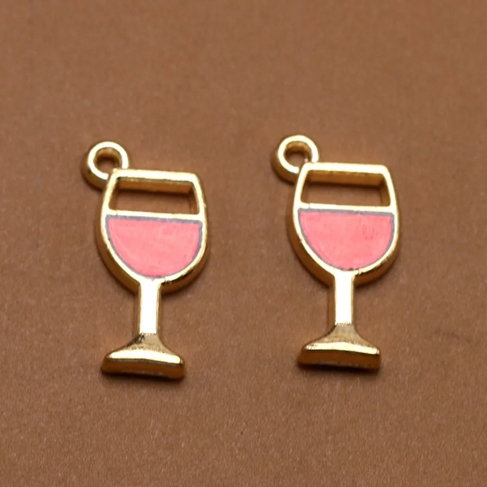 20 Pcs Mini Resin Goblet Charm Jewelry Pendants and Decorations for Making Charms Alloy Necklace
