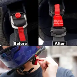 Réinitialisation de mentonnière flexible pour moto, boucles de casque de moto, clip de couture rapide pour casque de motocross, fixation facile et sécurisée