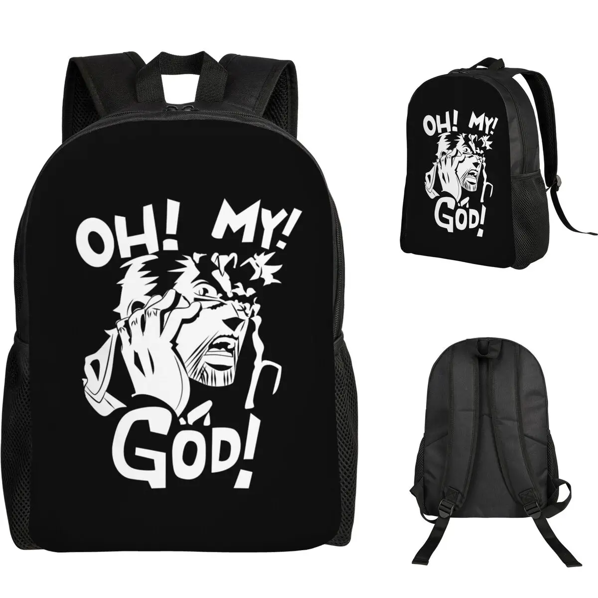 Joseph Joestar Oh My God Jojo Bizarre Adventure Student Backpack School Bag Hiking Travel Daypack Fashion Bookbag Shoulder Bags