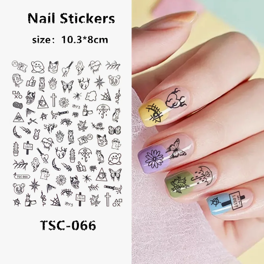 

TSC series TSC-066-067 Angel 3D Back glue Self-adhesive Nail art Nail sticker decoration tool Sliders For Nail Decals