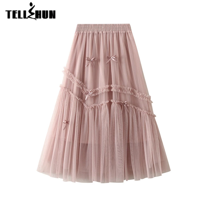 Pleated Skirts female elegant long skirt summer dresses for women 2023  cutecore Korean skirts stylish long Wrap skirts traff