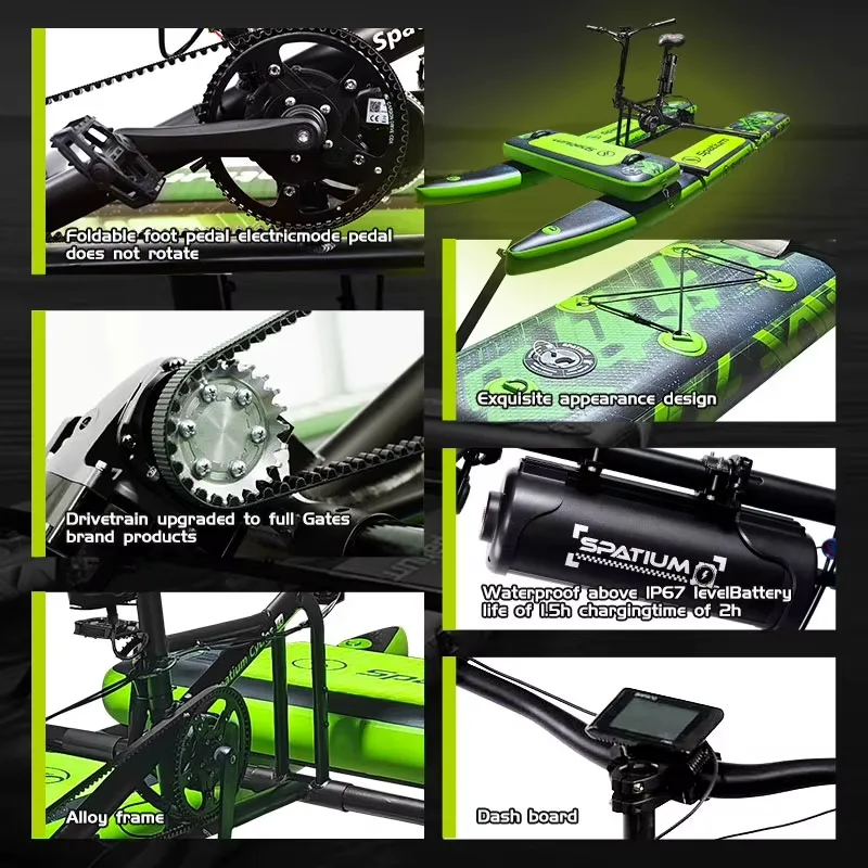 Collection Customized Inflatable E-Water Electric Water Bike Pedal Boat Bicycle For Sale
