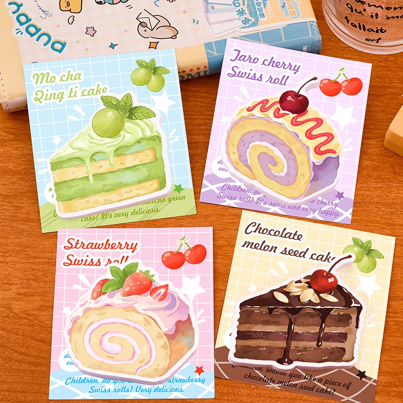 30Sheets Colored Cake Sticky Notes Scrapbooking Sticker Supplies Post Office Stationery Memo Pads