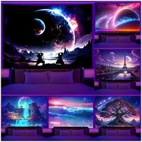 VIKAMA Illusion Universe Starry Sky Tapestry Bedroom Gaming Gaming Room Immersive Art Atmosphere Sense Of Decoration