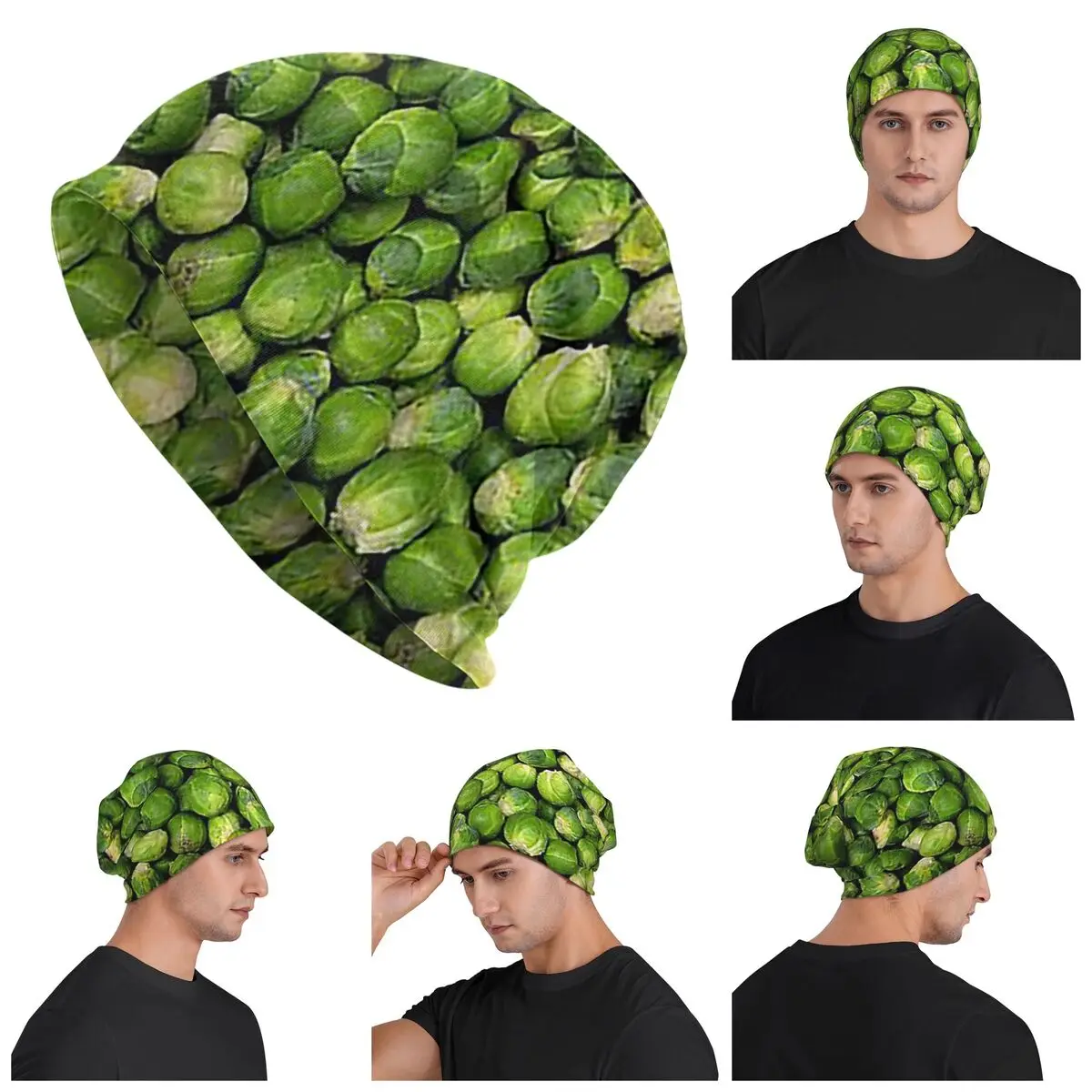 Brussels Sprouts Novelty Skullies Beanies Hats Warm Autumn Winter Outdoor Cap Knitted Bonnet Caps for Men Women Adult