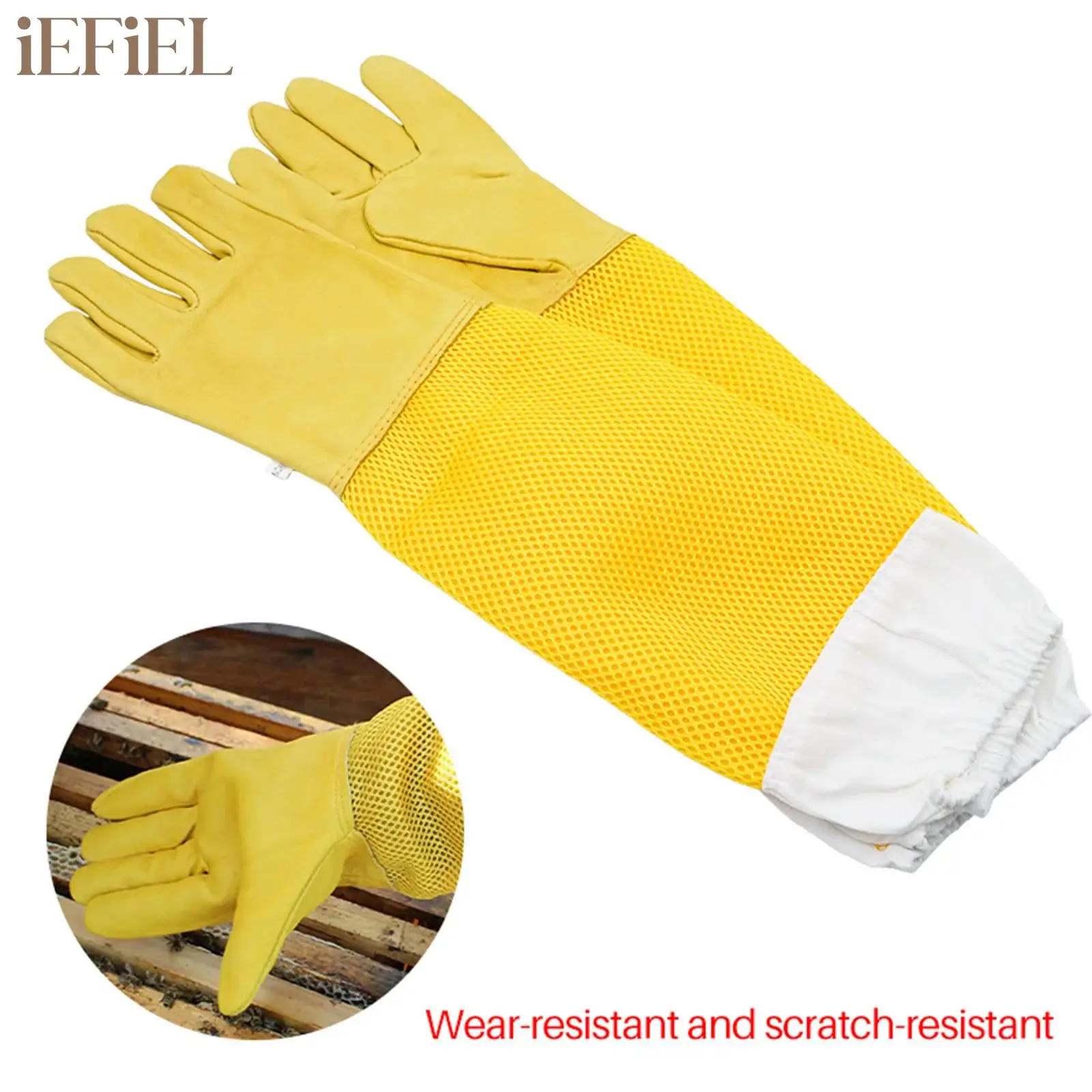 

Beekeeper Gloves Protective Sleeves Ventilated Professional Anti Bee Insect Sting for Apiculture Beekeeper Prevent Beehive Tools