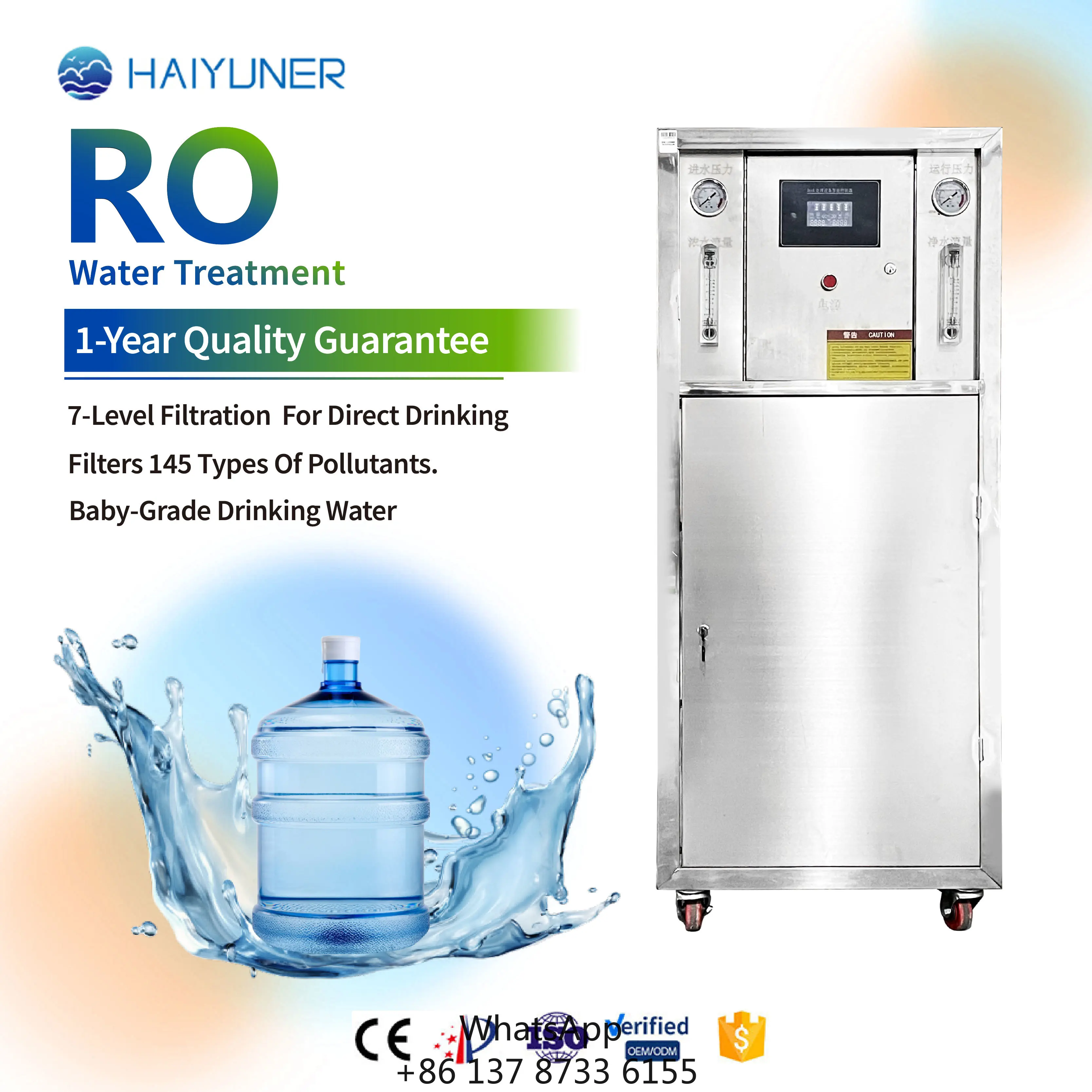 Automatic Reverse Osmosis Machine With Controller, 500LPH Water Purification Plant For Poultry Farm