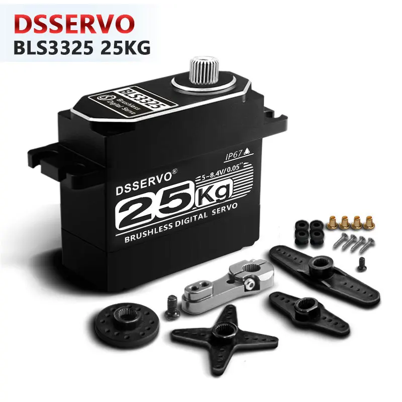 

BLS3325MG 25kg all-metal brushless, large torque 180 degrees 270 degrees servo