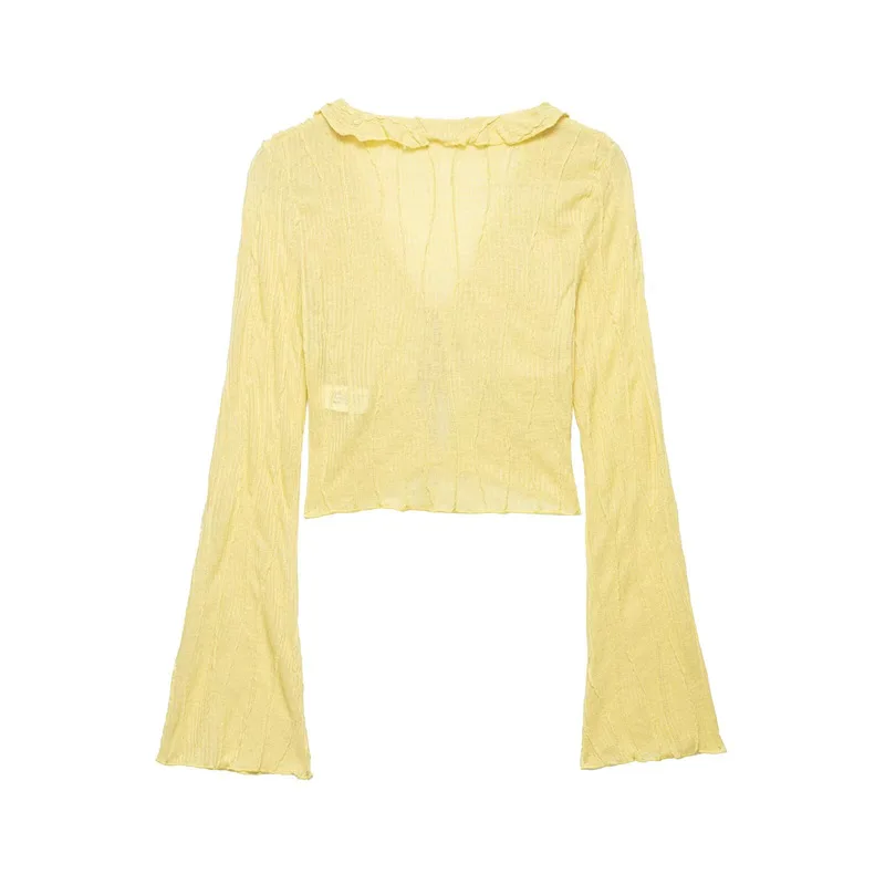 2026 Women's Butterfly Knot Stacked Decorative Rope Top Casual Slim Fit Fashion Shirt for Women