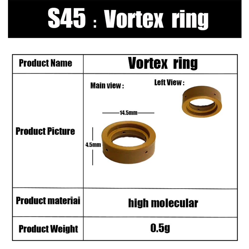 PE0106 Swirl Ring Air‑Cooled Plasma Cutting Torch Parts Replacement for Trafimet S45 Plasma Torch Consumables