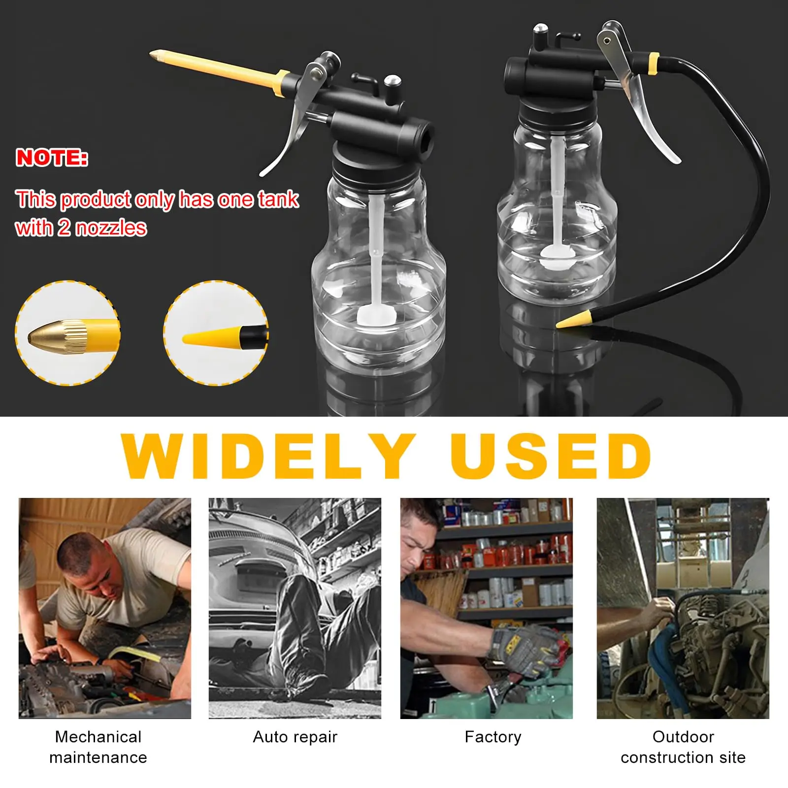Oiler for Greasing Transparent Oil Can Lubrication High Pressure Pump Oiler Lubricating Oil Plastic Machine 250ml Oil Pot Bottle view 6