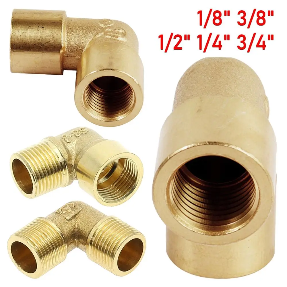 Hose Barb OD 6-10mm 90 Degree Elbow Female x Male Thread 1/8\