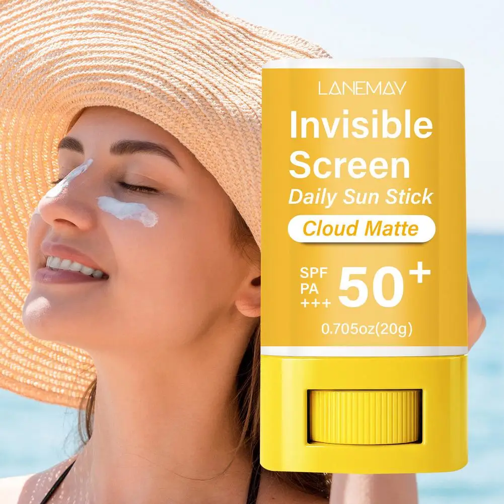 Invisible Daily Sun Stick SPF50 PA+++,Cloud Matte Hydrating Sunscreen Stick, Water-Resistant UV Protection for Face, Non-Greasy