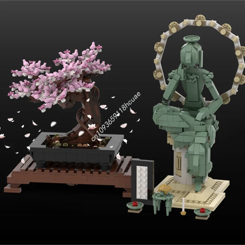 

740pcs MOC Statue of Pensive Bodhisattva Architecture Building Blocks Christmas Education idea creative Birthday Assemble Gift