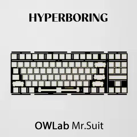 OWLab Mr.Suit 80 Positioning Plate for Mechanical Keyboard PP PC Pom Aluminium Fr4 Plate Custom Gaming Keyboard Accessories DIY