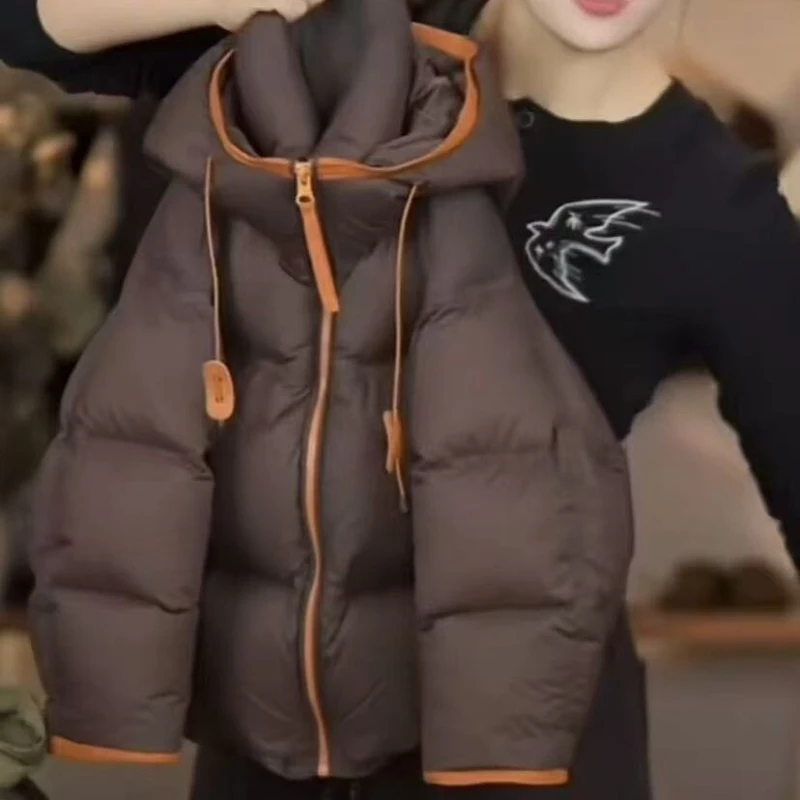 2026 Children's Winter New Hot Selling Color Blocked Hoodie with Thick Zipper and Loose Warmth