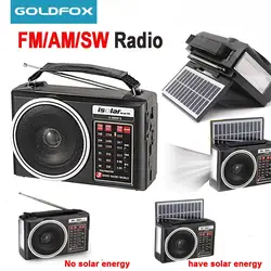 Portable FM/AM/SW Radio Solar Charging Multi Band Emergency Radios Receiver Powerful Bluetooth Speaker with Flashlight USB