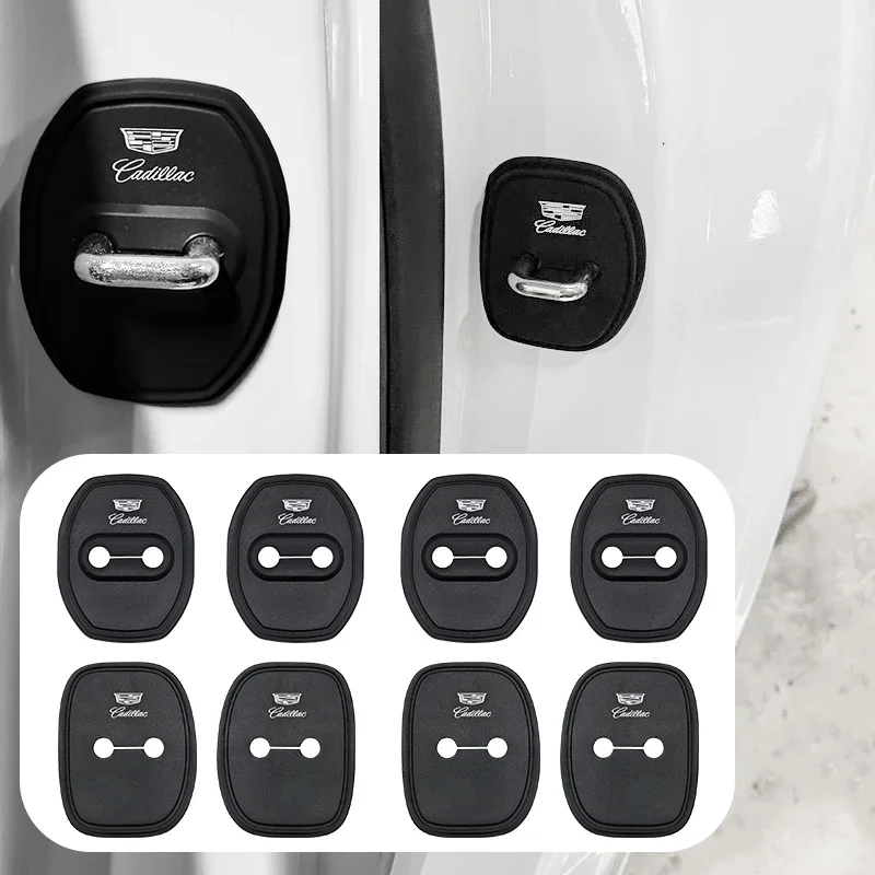 

4 pieces silicone door lock buckle protective cover door protection suitable For Cadillac Escalade CT6 XT5 DTS SLS XLR ATS SRX