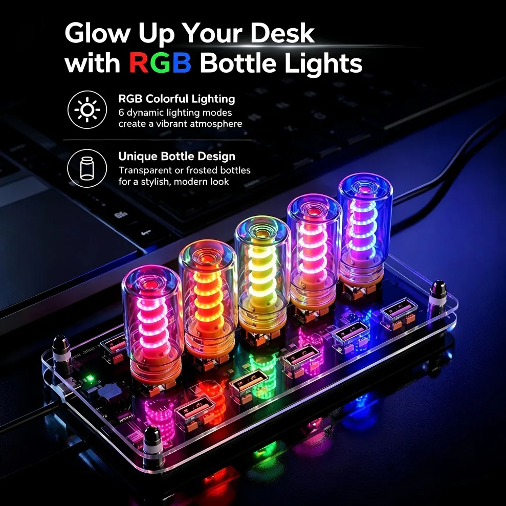 Dimmable Touch Control DC5V USB Filament Night Light Frosted/Clear Glass Lamp For Car Home Laptop PC Festival Party Home Decor