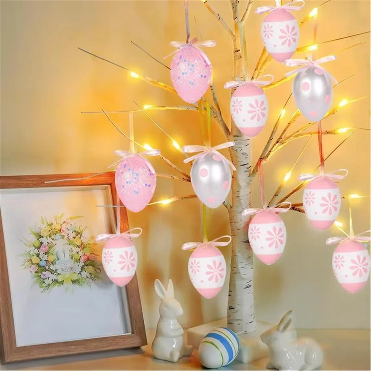 

Easter Egg Holiday Decor Spring Celebration Hangable Egg Decor Festival Favor Spring Easter Bowl Fillers for Home Church