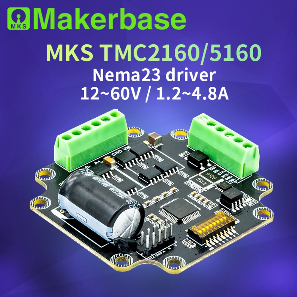 Makerbas MKS TMC2160/5160 Nema23 Драйвер шагового двигателя CNC 3D принтер высокий крутящий момент тихий