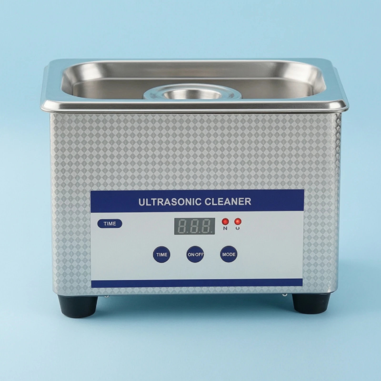 Countertop Ultrasonic Cleaner Stainless Steel Digital Machine with Basket Compact Cleaning Machine for Jewelry Glasses Dentures