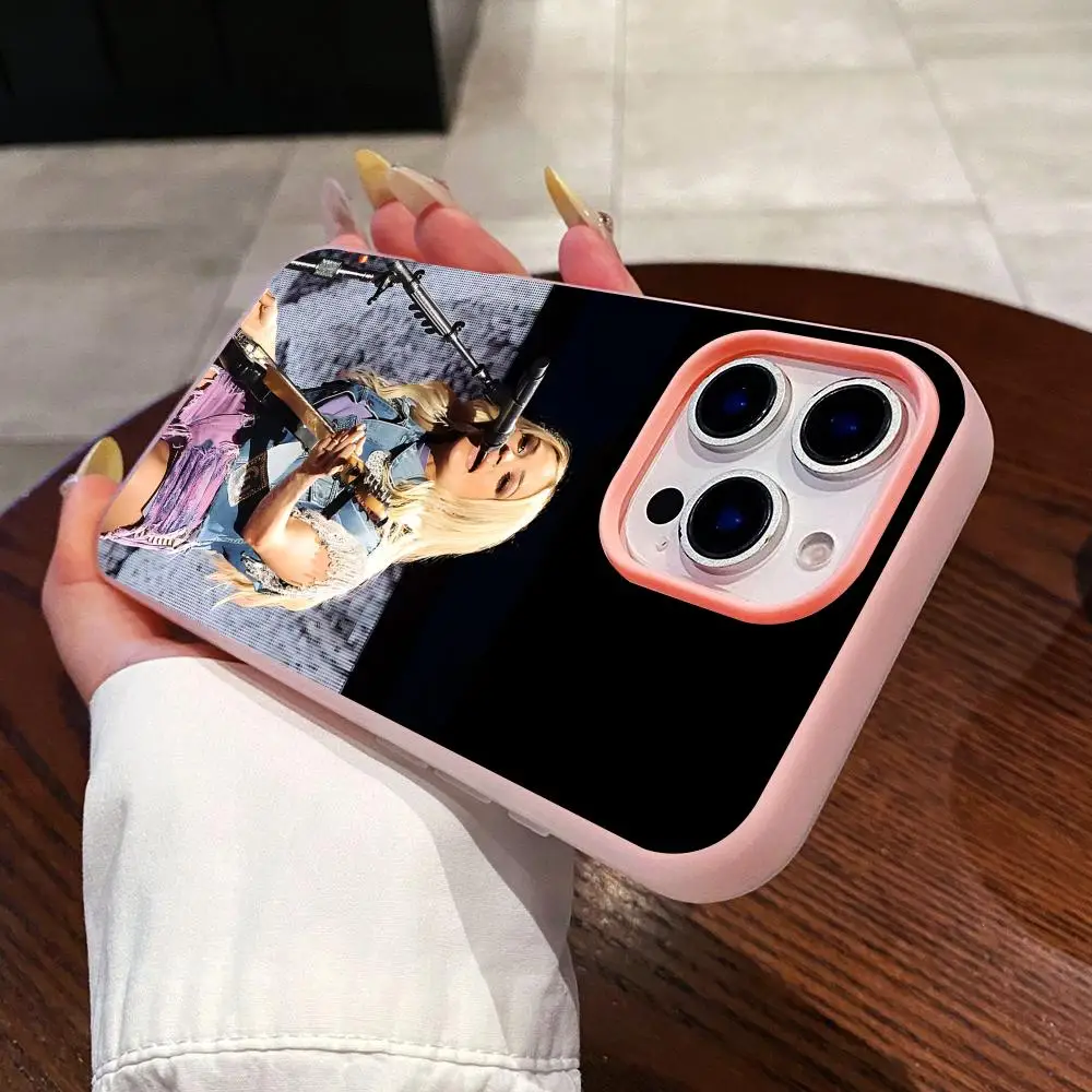 

Carrie Underwood Jelly Double layer Pink Mobile Phone Case for iPhone 17 16 15 14 13 12 11 Air Pro Max Plus Protective