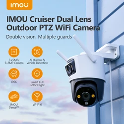 o pojemności IMOU Cruiser Dual 8MP Dual Lens Outdoor PT Camera Home Security IP Camera AI Human & Vehicle Detection Surveillance Camera