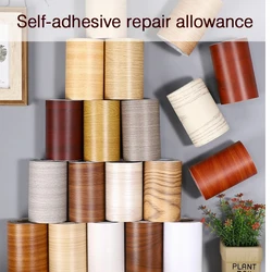 Self-adhesive PVC Waterproof Imitation Wood Grain Skirting Wall Stickers Living Room Bedroom Wall Corner Decoration Stickers