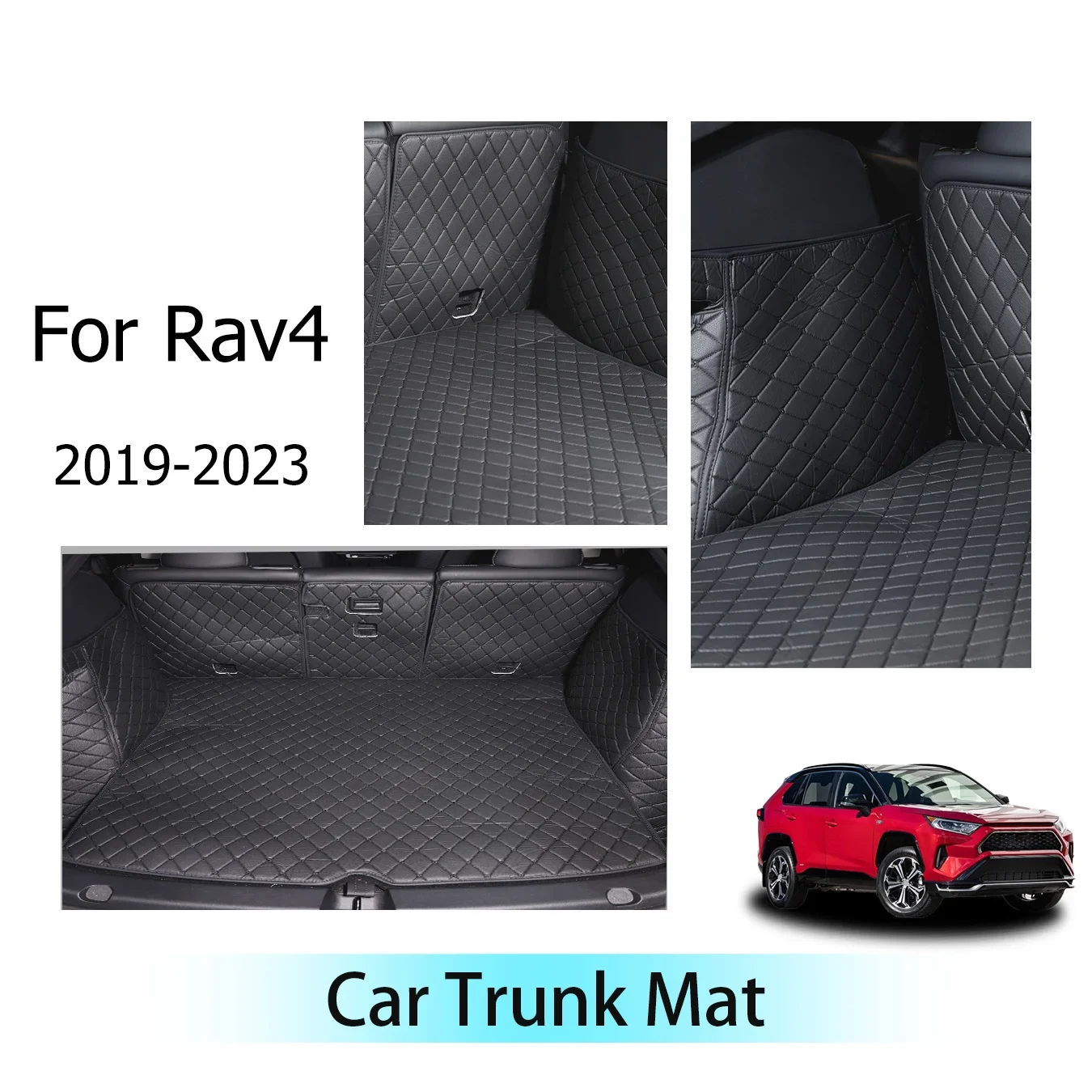 

Car Trunk Mat For Rav4 For 2019-2023 Three Layer PU Leather Trunk Protection Car Accessories Auto Interior Decoration