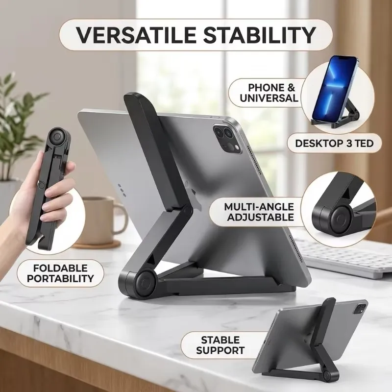 Universal Folding Tablet Holder For iPad Air Pro 4.7 to 12.9 inch For Samsung Xiaomi Huawei Tablet Holder iPad Accessories