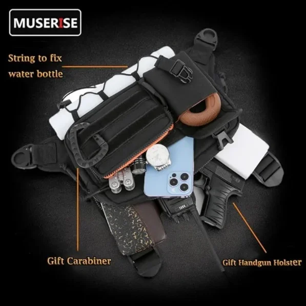 

2026 Tactical Chest Bag Men's Vest Edc Waterproof Anti-Theft Chest Pack Rig for Outdoor Cycling Bags Running Front Chest Pack